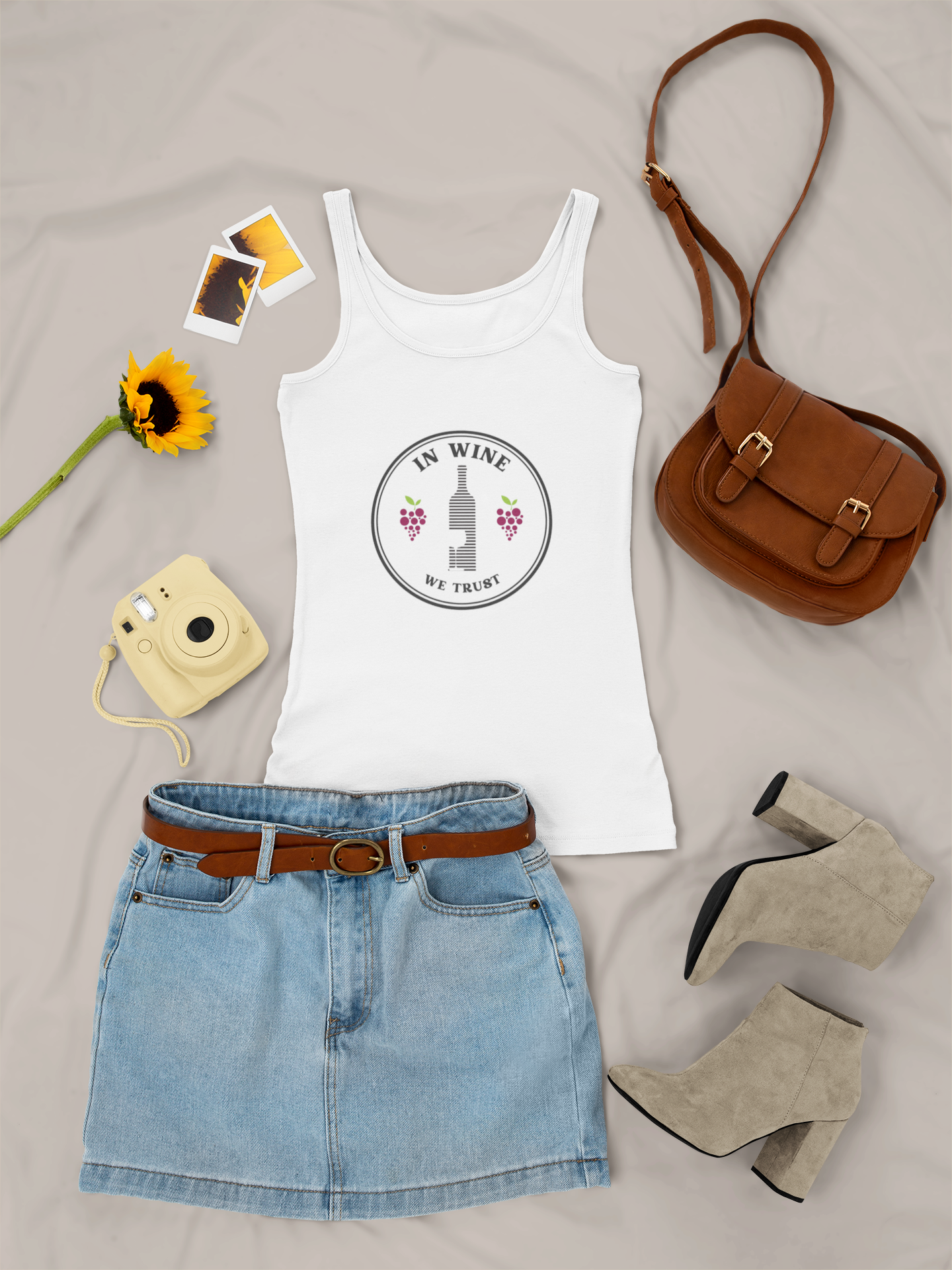 In Wine We Trust, Women's Racerback Tank