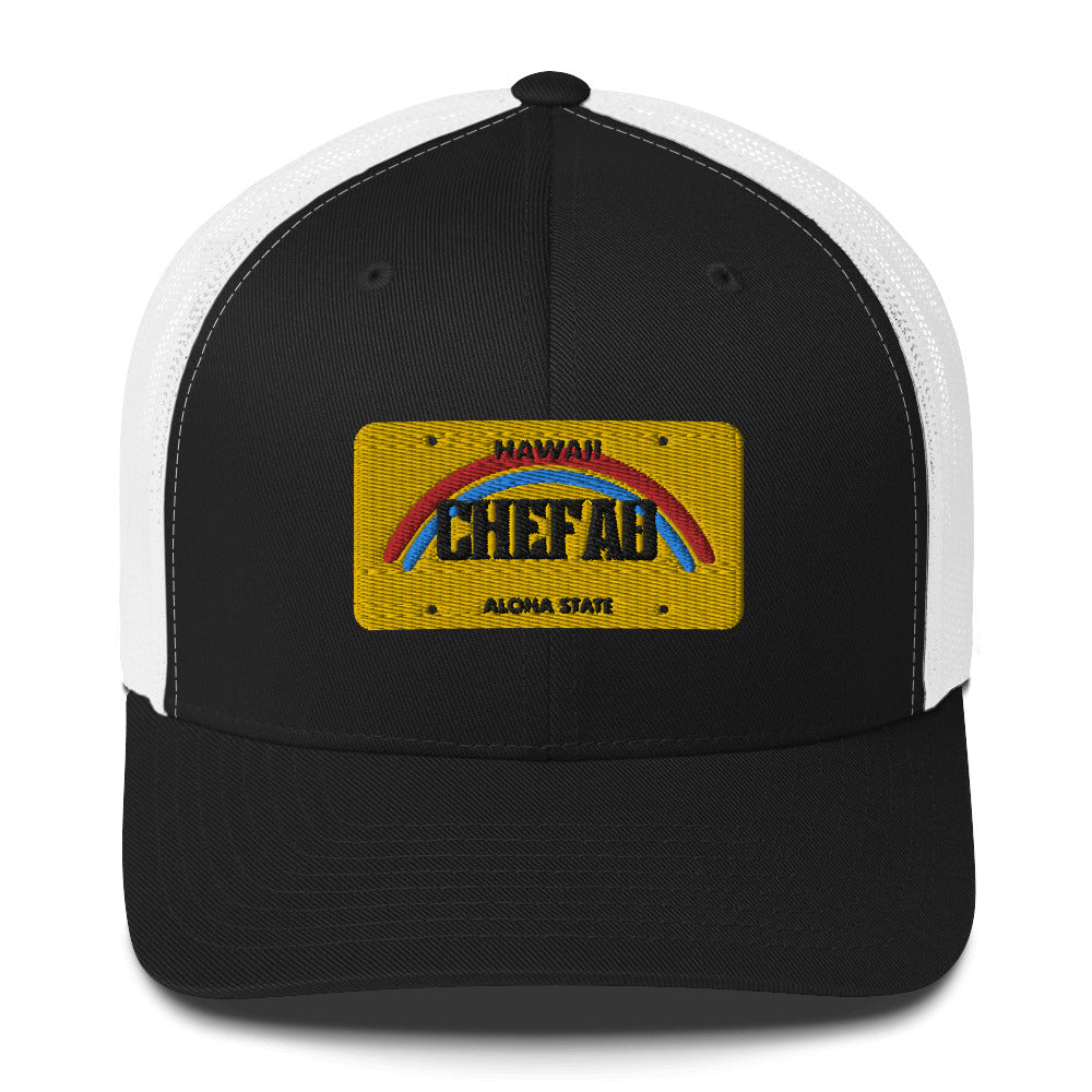 Chefao Hawaii License Plate I, Trucker Cap