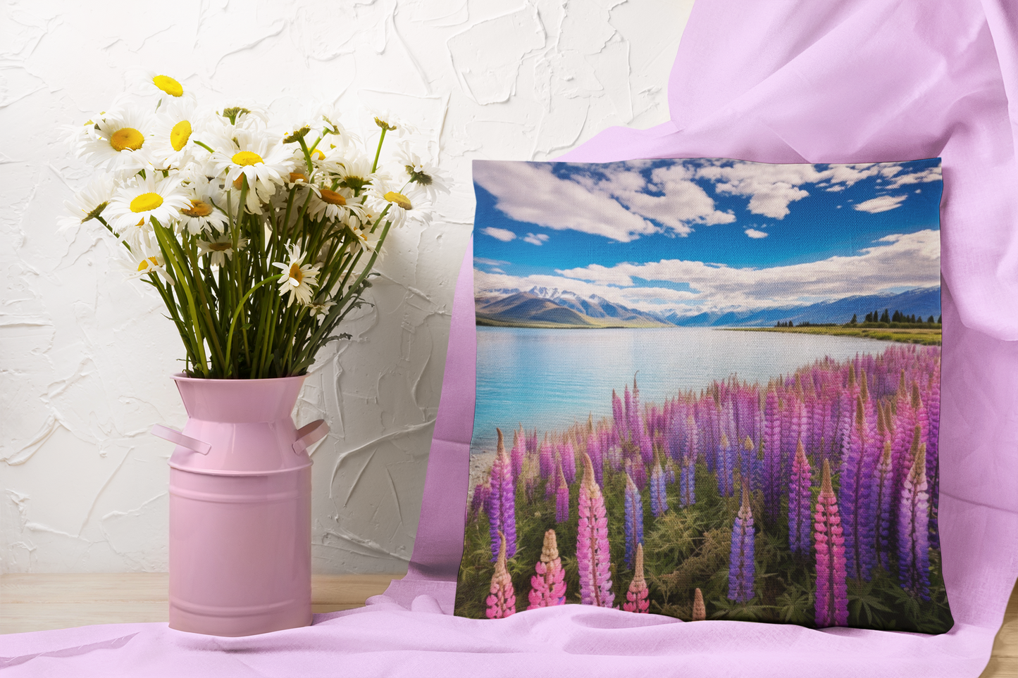 Lake Tekapo, New Zealand, Spun Polyester Square Pillow