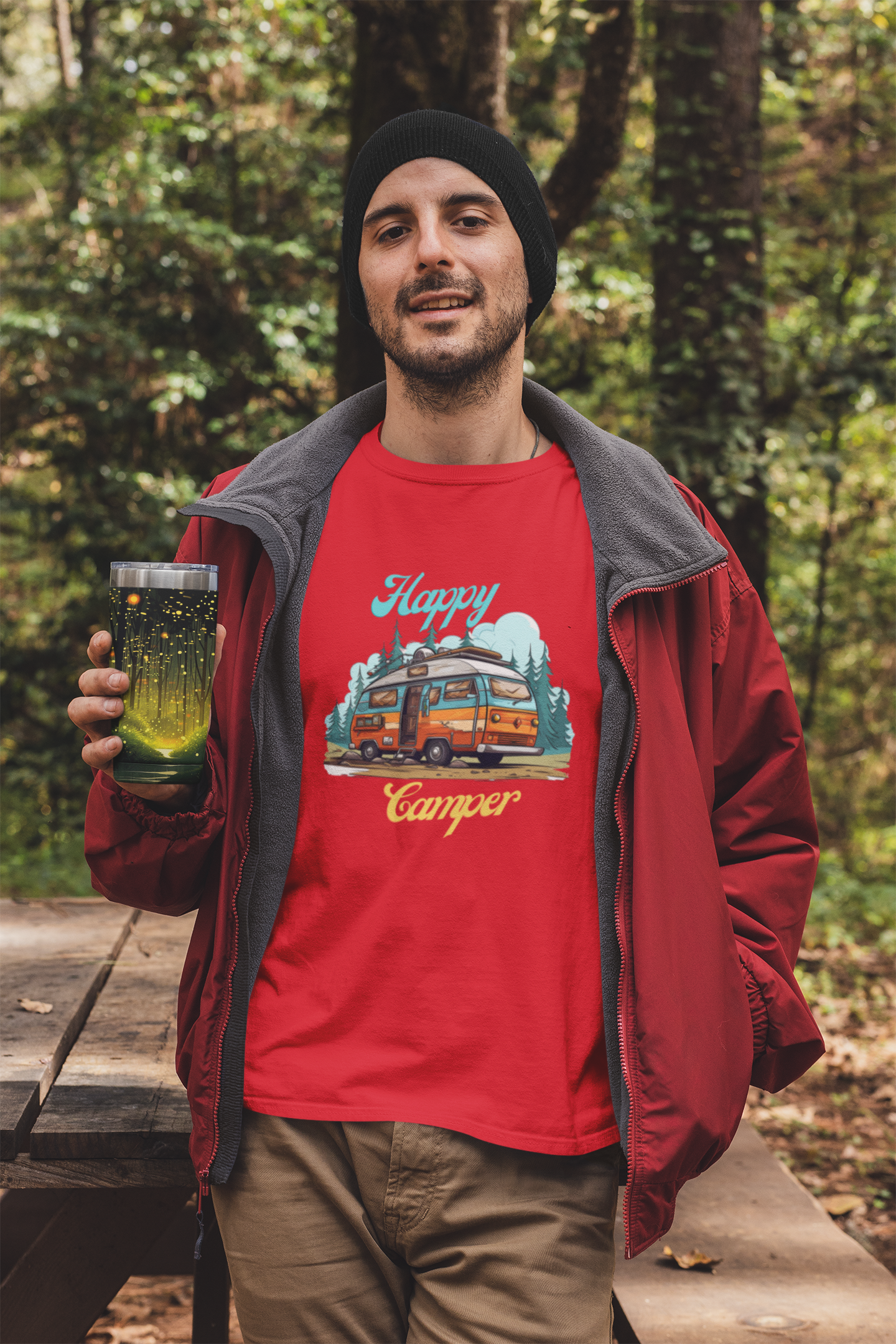 Happy Camper, Unisex Softstyle T-Shirt