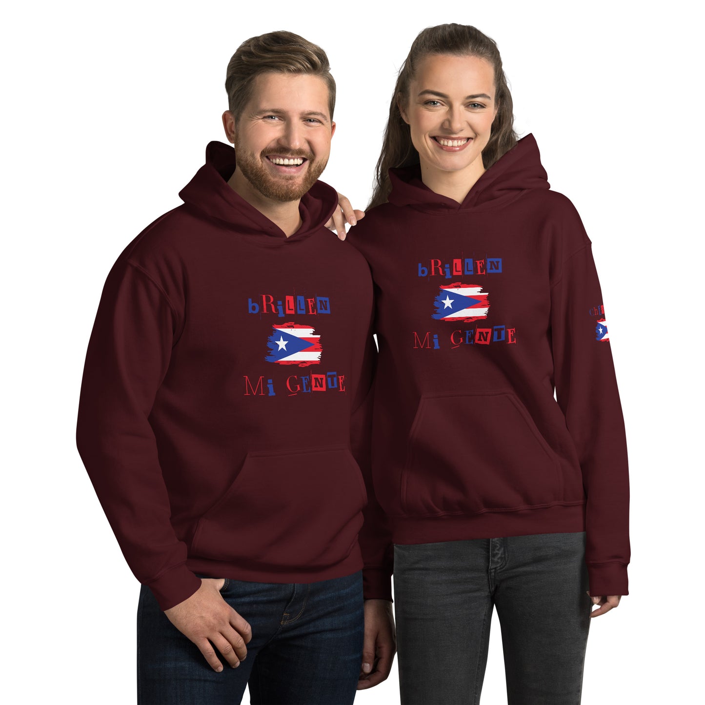 Brillen Mi Gente Puerto Rico I, Unisex Hoodie