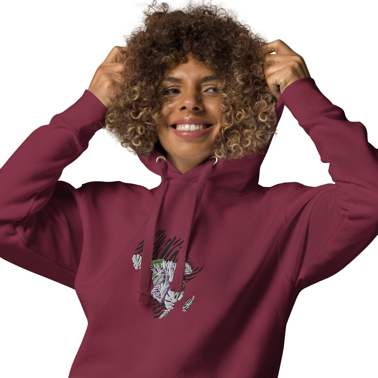 Chefao Africa Botanical I, Embroidered Unisex Hoodie