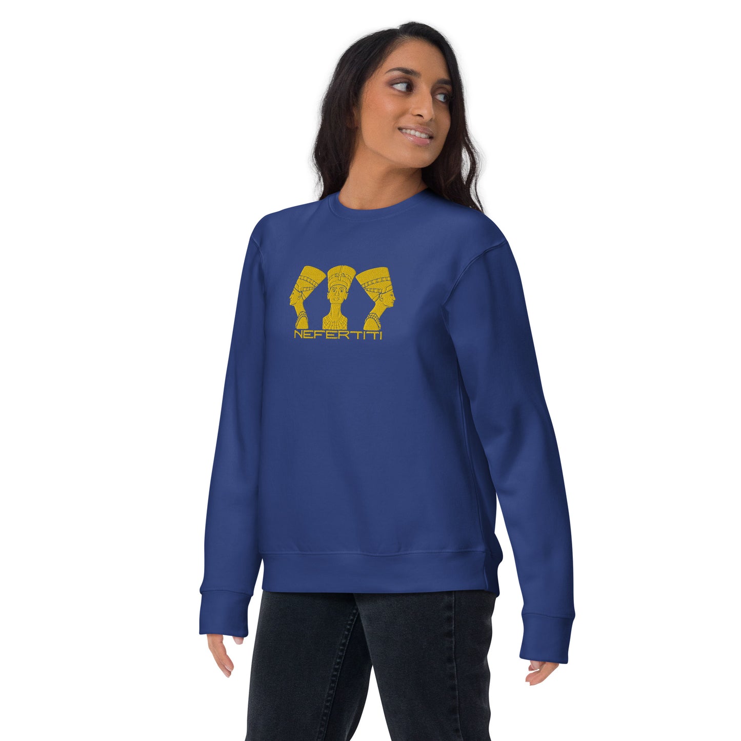 Nefertiti I, Embroidered Unisex Premium Sweatshirt