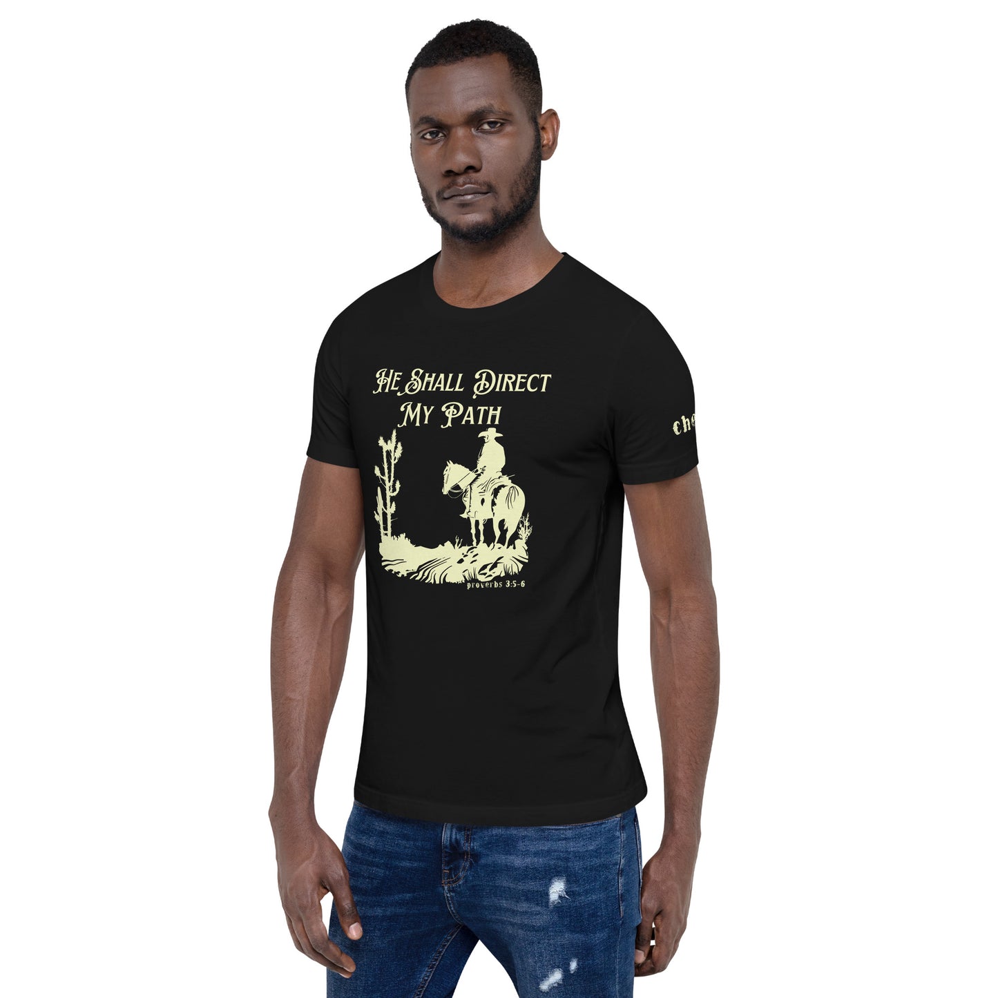 He Shall Direct My Path, Unisex t-shirt (Cowboy)