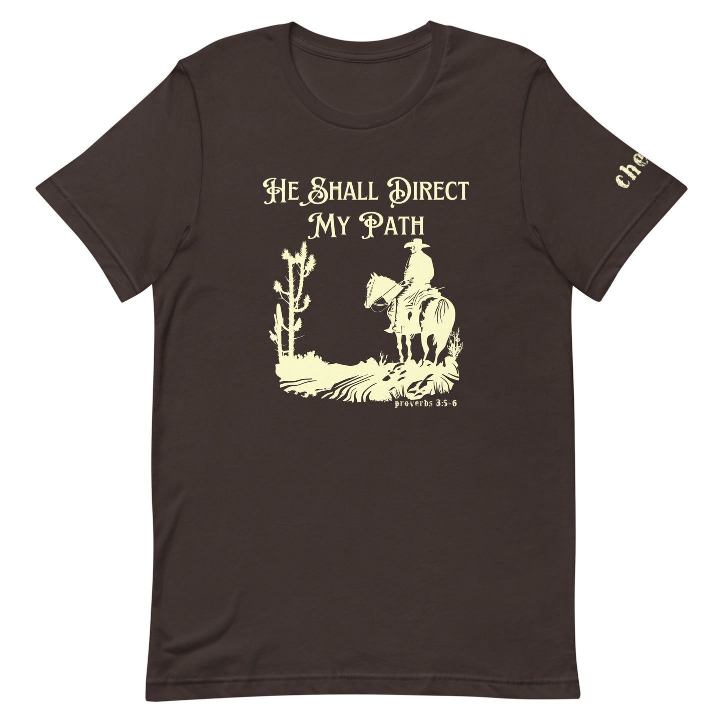 He Shall Direct My Path, Unisex t-shirt (Cowboy)