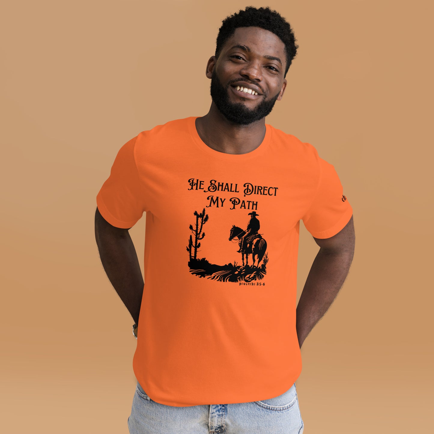 He Shall Direct My Path, Unisex t-shirt (Cowboy)