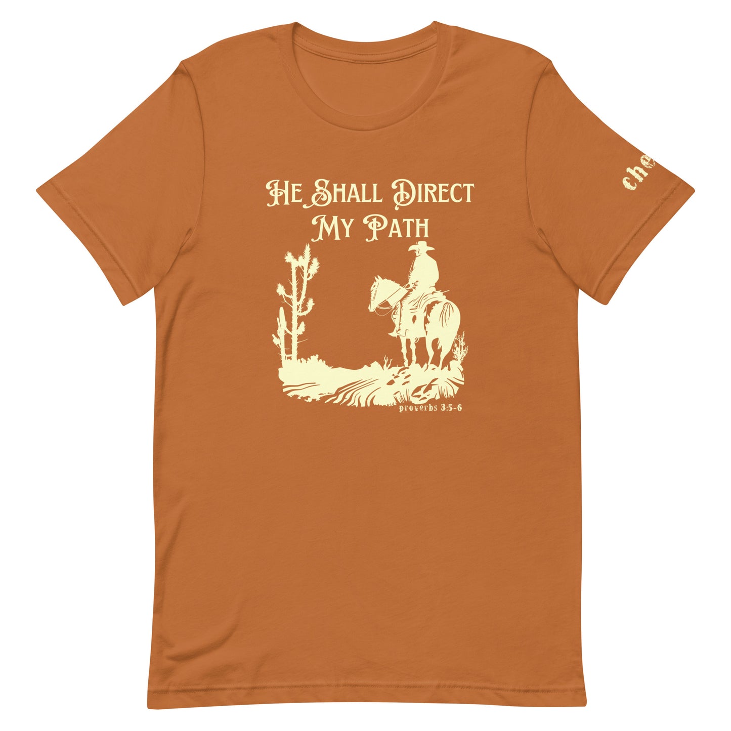 He Shall Direct My Path, Unisex t-shirt (Cowboy)