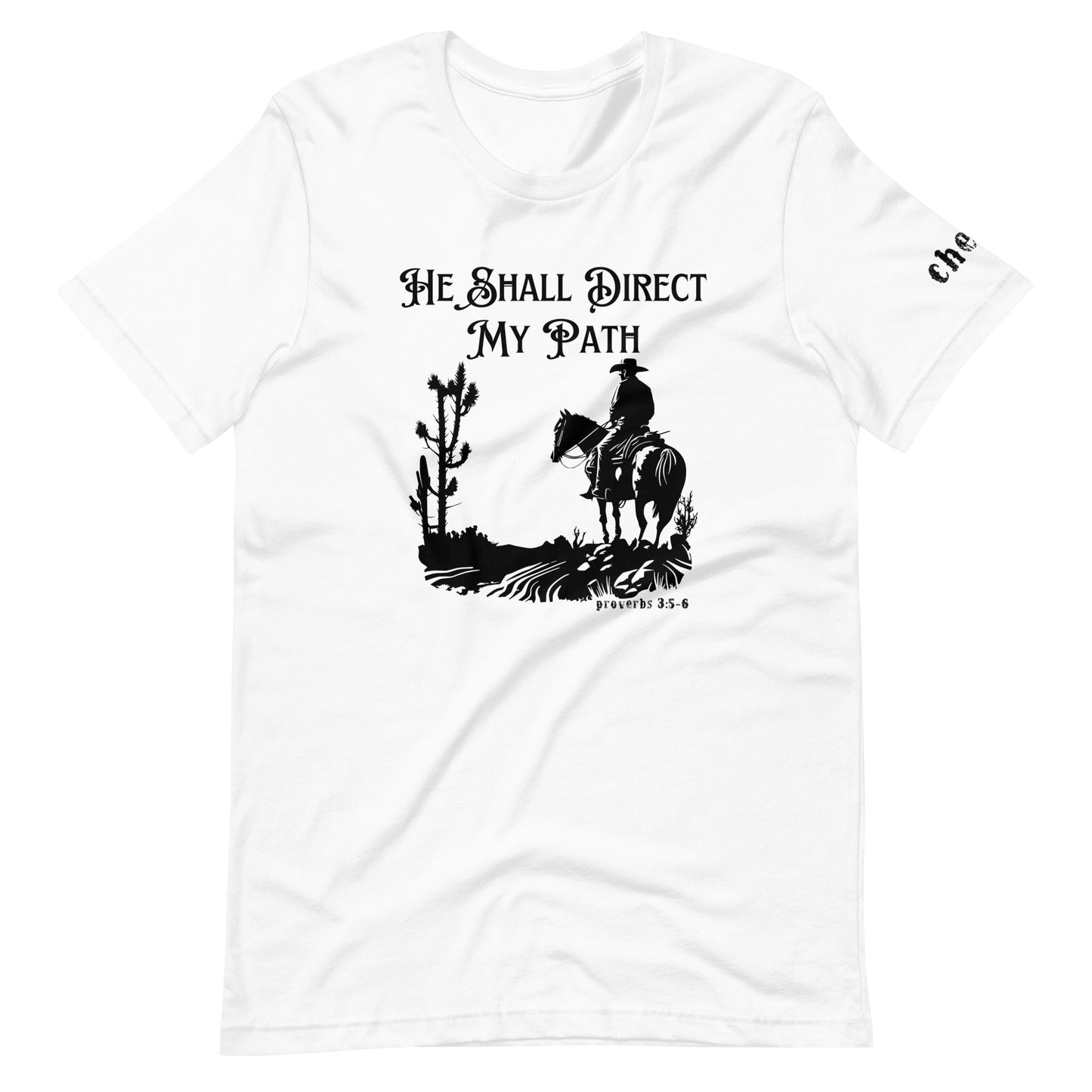 He Shall Direct My Path, Unisex t-shirt (Cowboy)