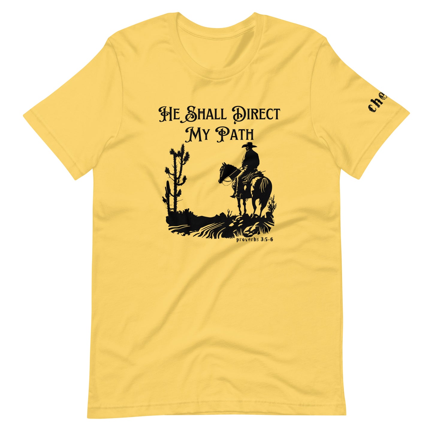 He Shall Direct My Path, Unisex t-shirt (Cowboy)