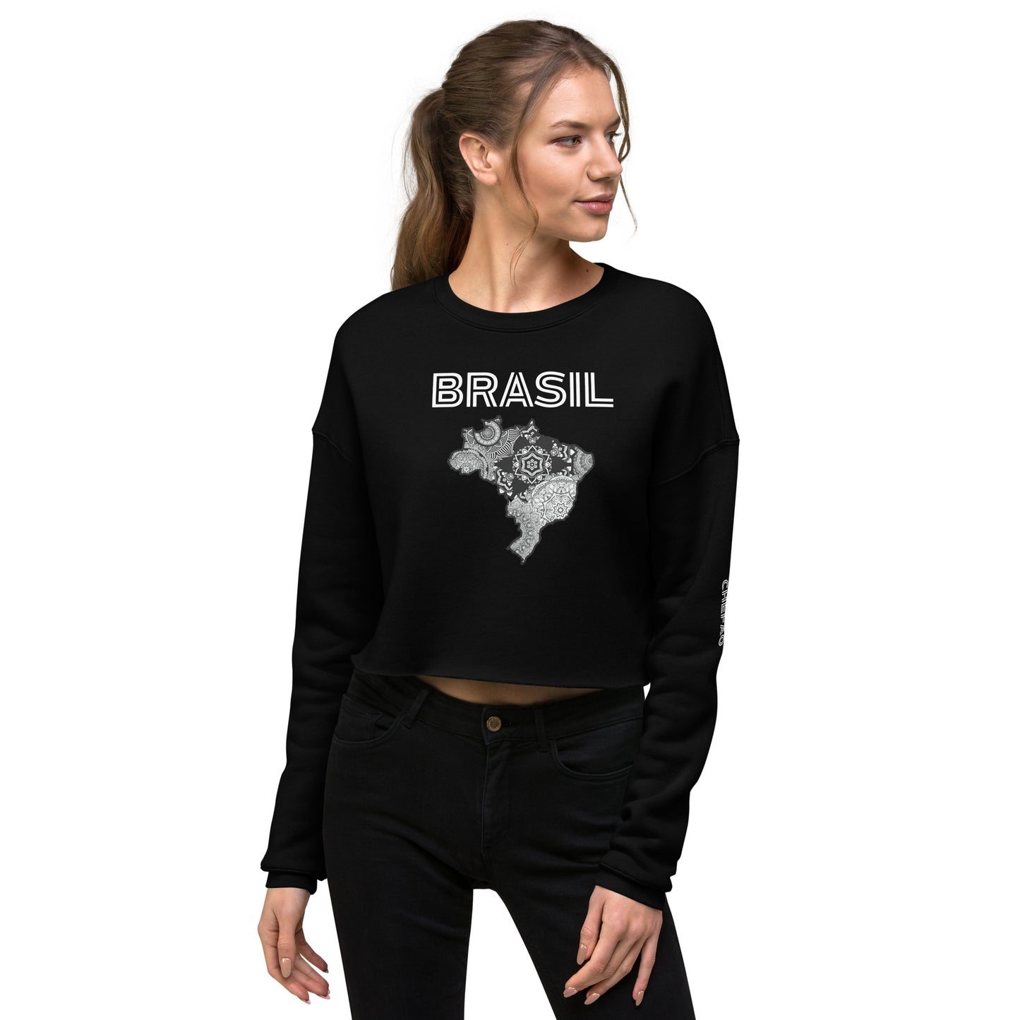 Brasil Mandala I, Crop Sweatshirt