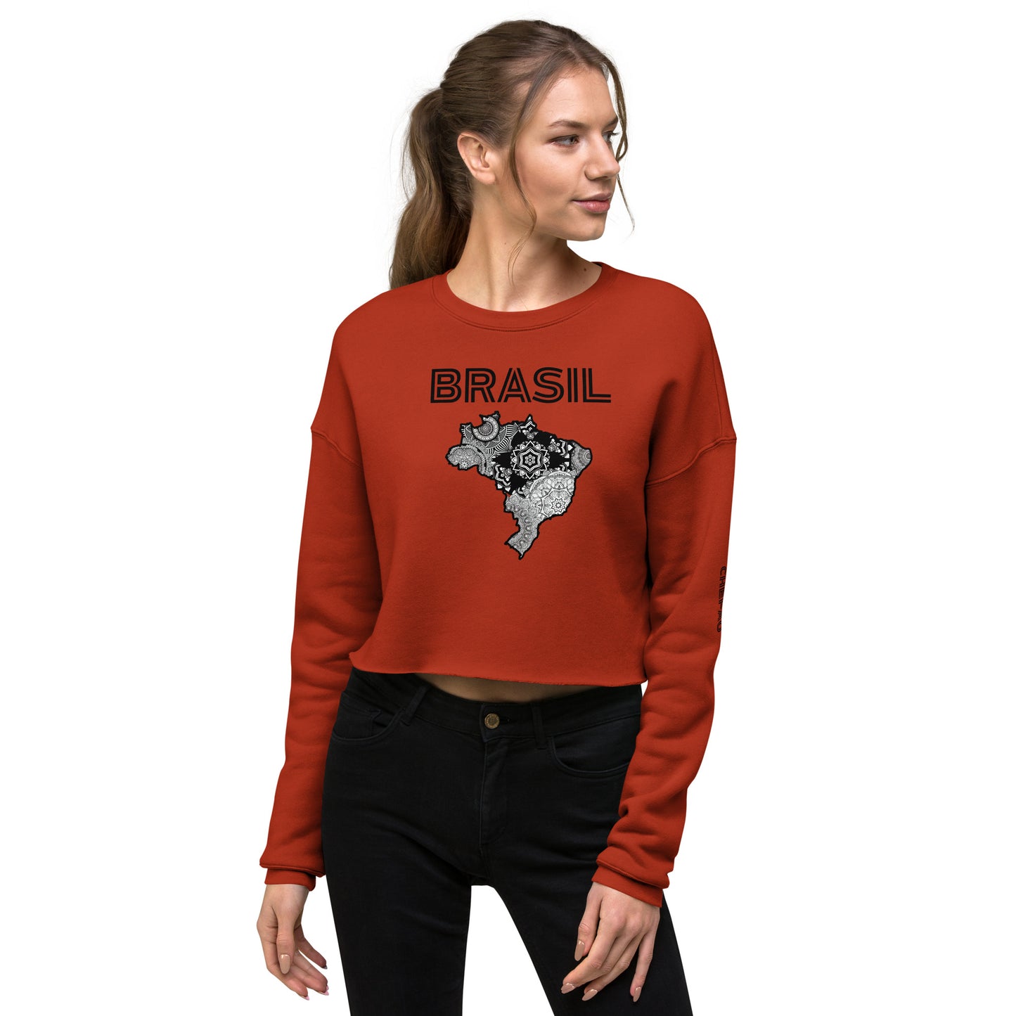 Brasil Mandala I, Crop Sweatshirt