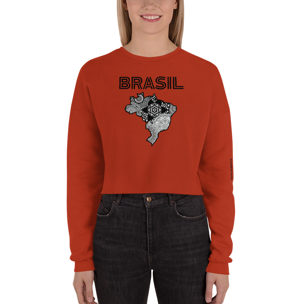 Brasil Mandala I, Crop Sweatshirt