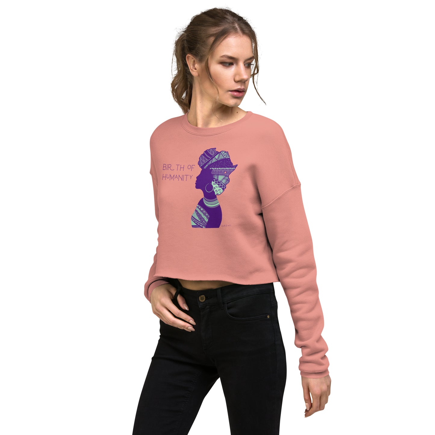 Birth of Humanity™ I, Crop Sweatshirt