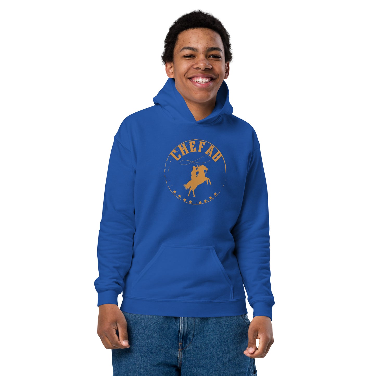 Chefao Cowboy V, Youth heavy blend hoodie