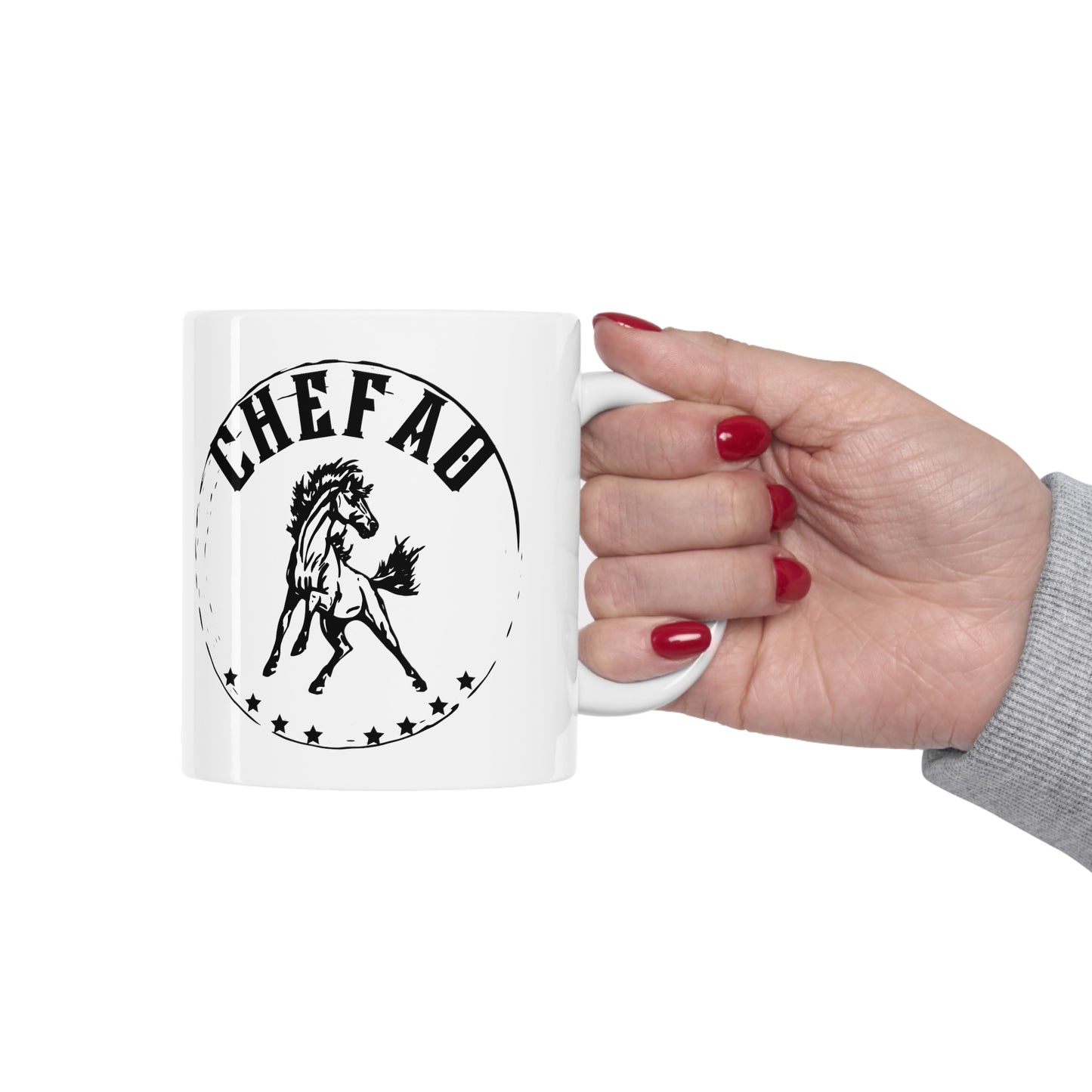 Chefao Horse II, White Coffee Mug, 11oz