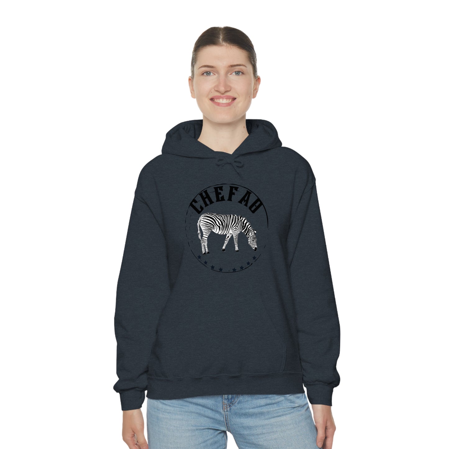 Chefao Zebra I, Unisex Heavy Blend Hooded Sweatshirt