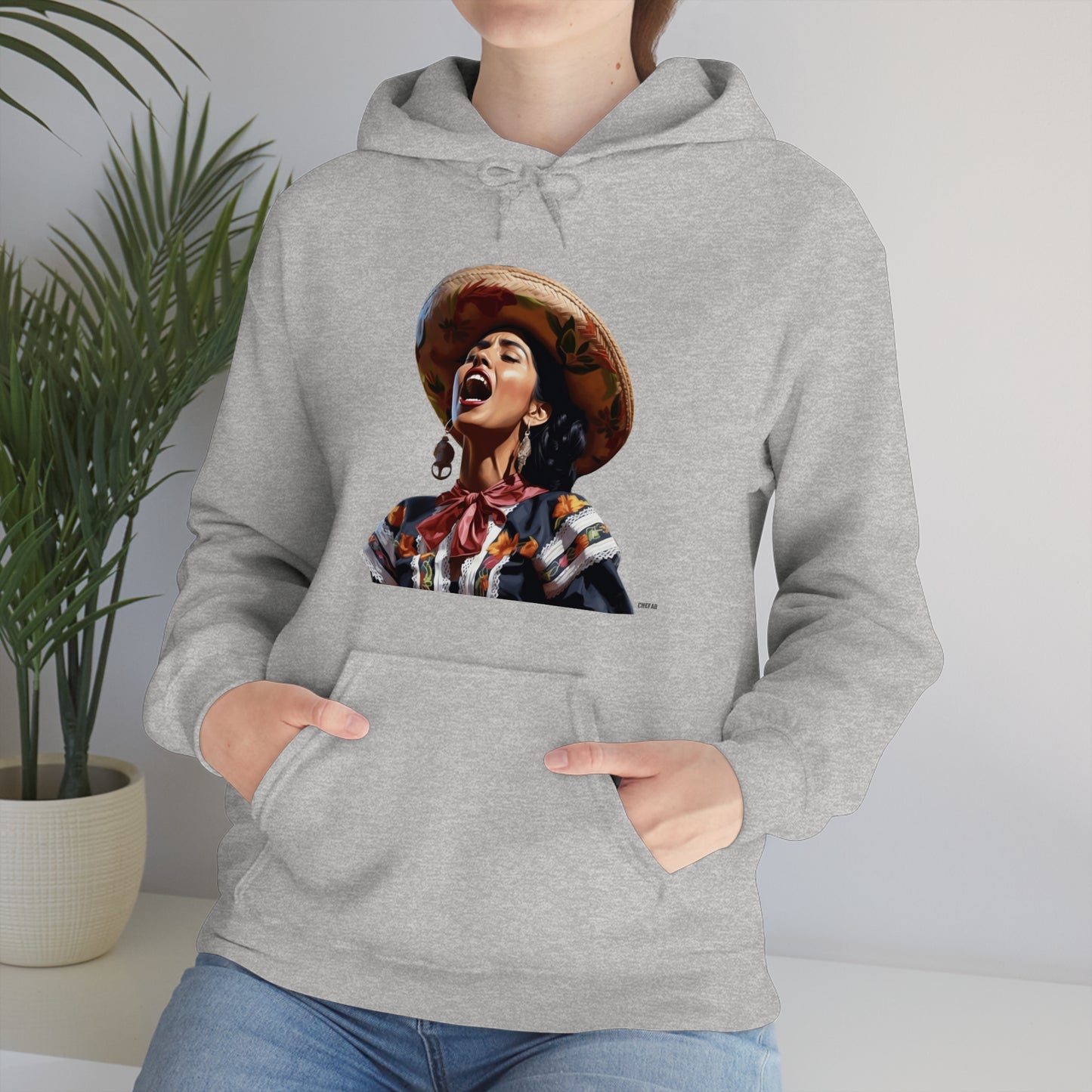 Mariachi Woman, Unisex Heavy Blend Hooded Sweatshirt