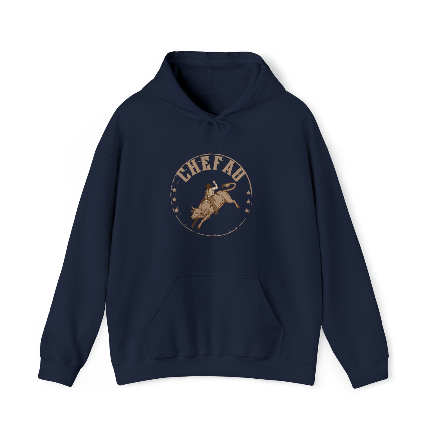 Chefao Bull Riding I, Unisex Heavy Blend Hooded Sweatshirt