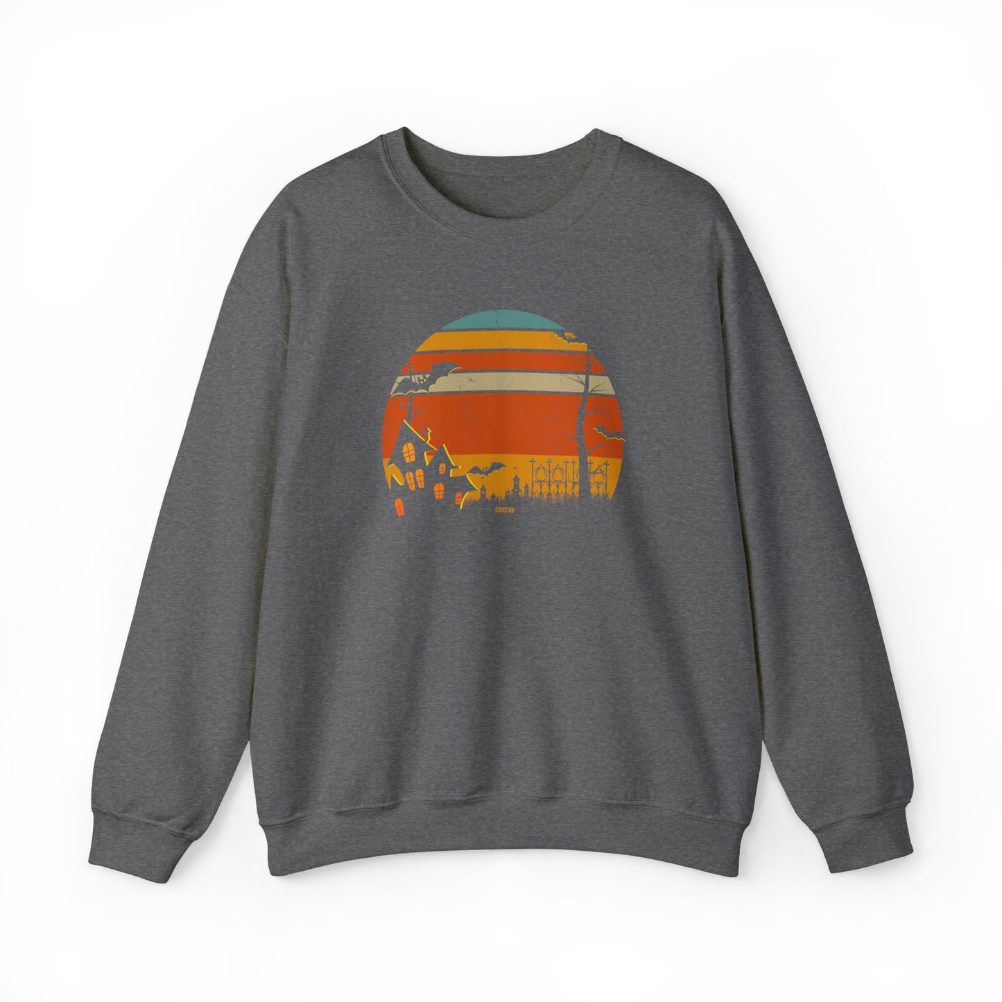 Retro Halloween, Unisex Heavy Blend Crewneck Sweatshirt