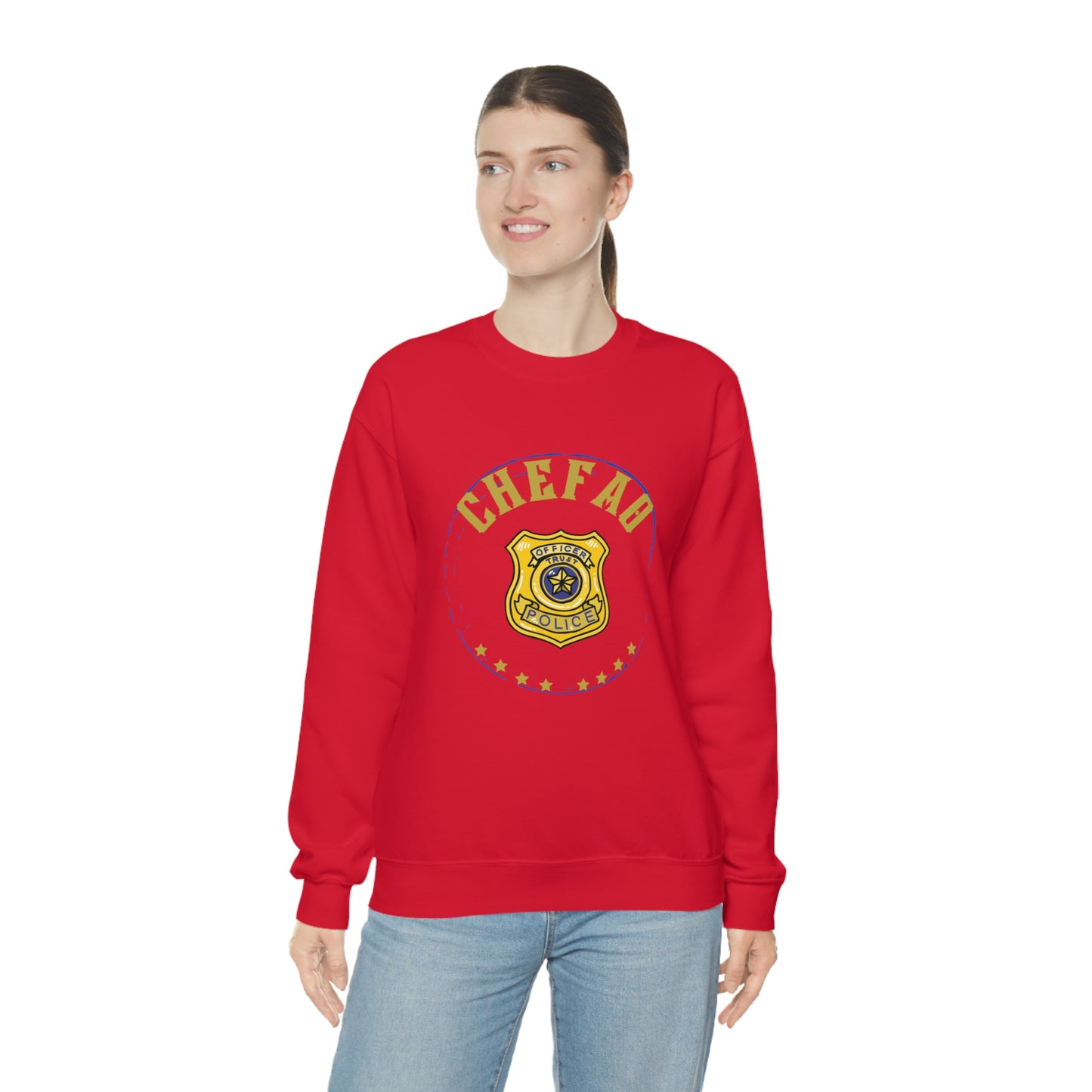 Chefao Police I, Unisex Heavy Blend Crewneck Sweatshirt