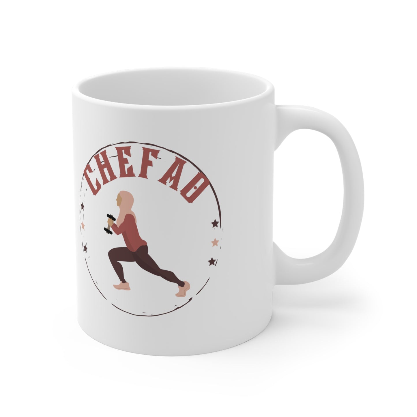 Chefao Fit I, White Coffee Mug, 11oz