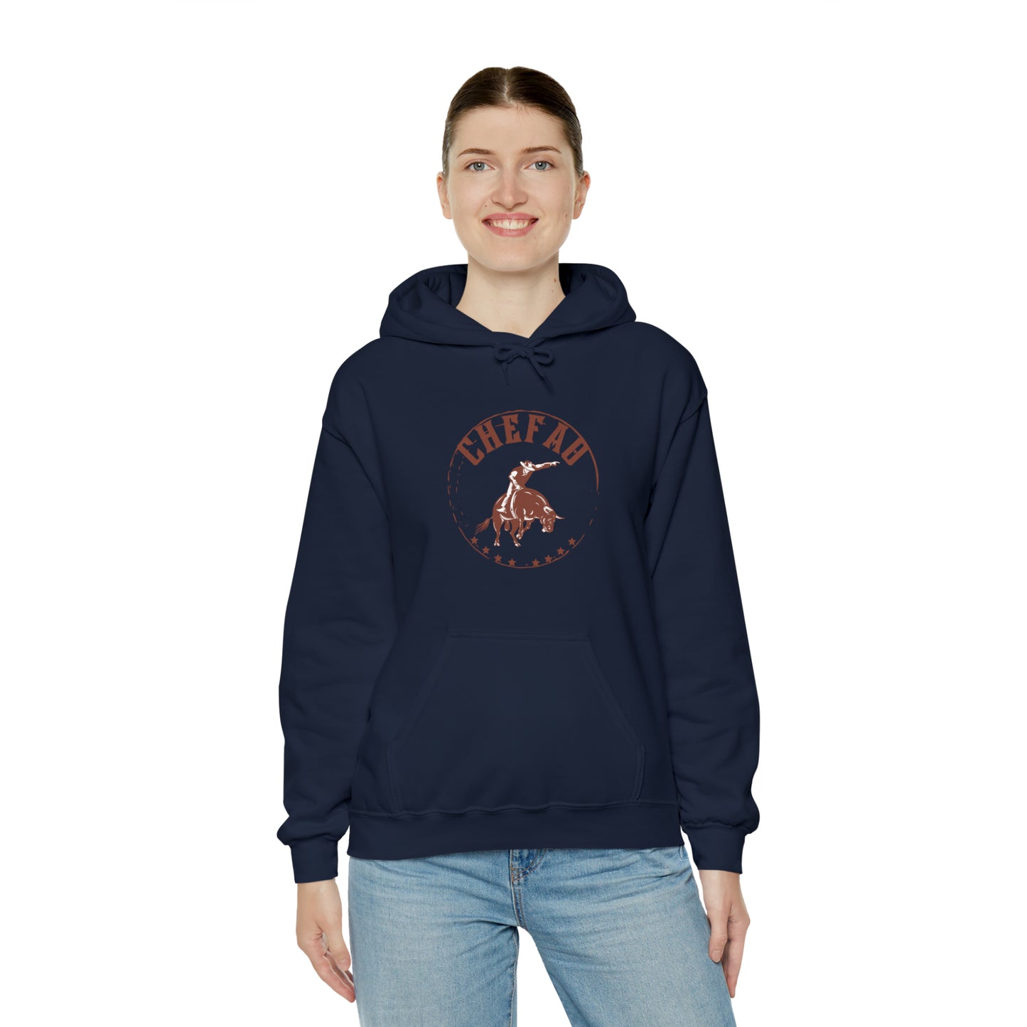 Chefao Bull Riding II, Unisex Heavy Blend Hooded Sweatshirt