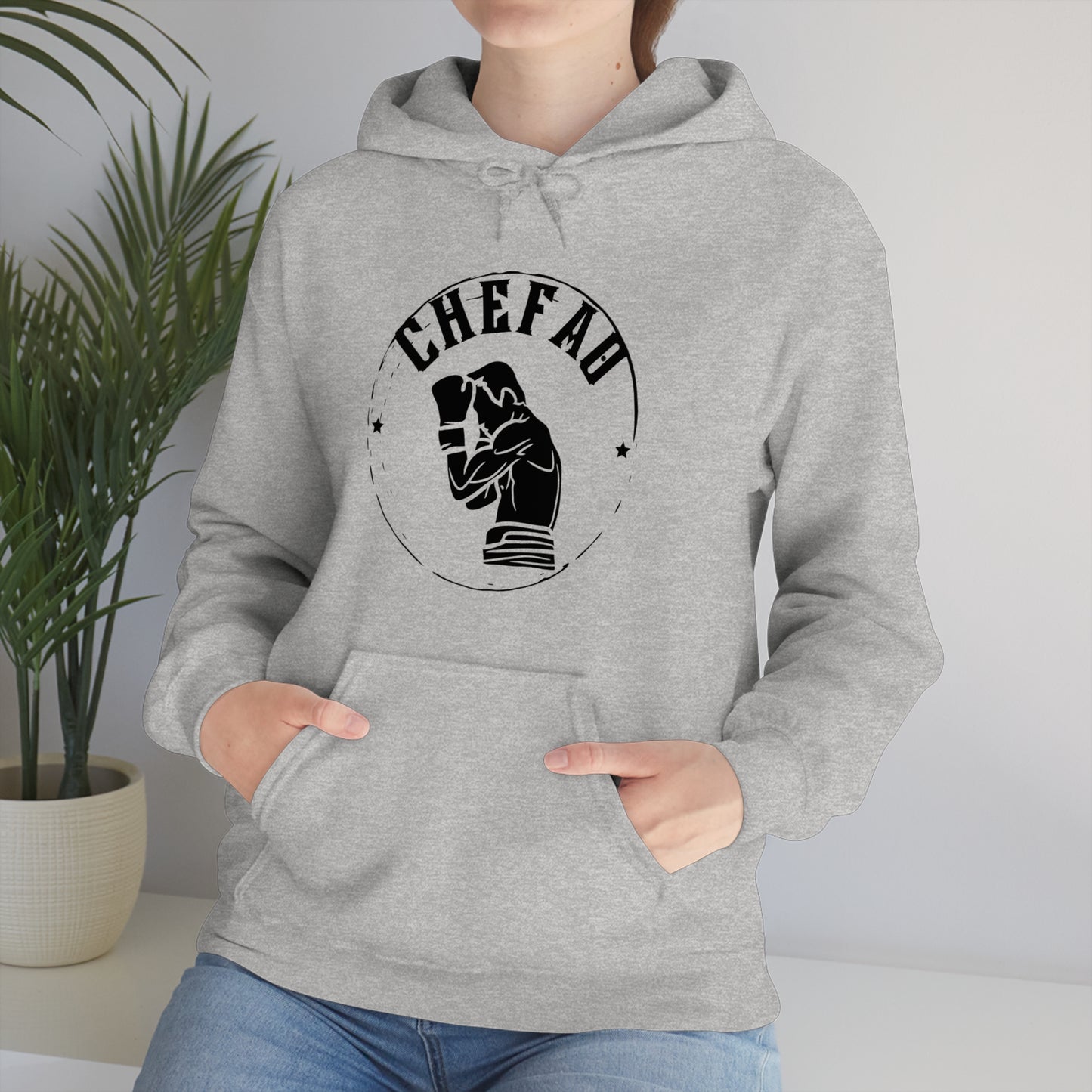 Chefao Boxer I, Unisex Heavy Blend Hooded Sweatshirt