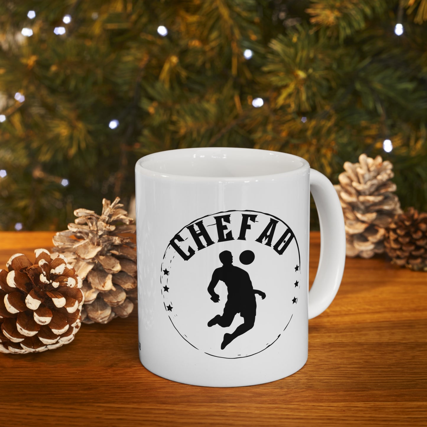 Chefao Soccer IV, White Coffee Mug 11oz