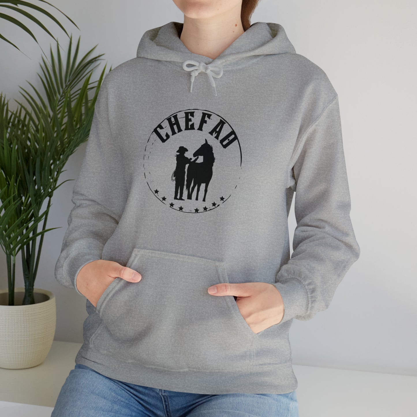 Chefao Cowgirl I, Unisex Heavy Blend Hooded Sweatshirt