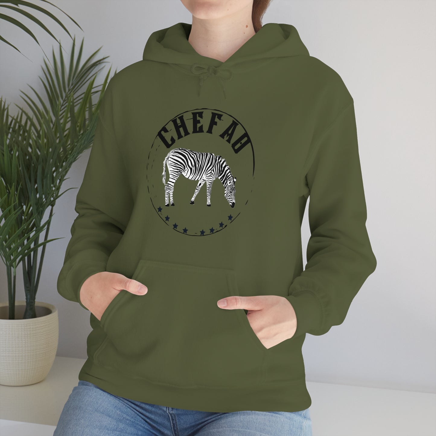 Chefao Zebra I, Unisex Heavy Blend Hooded Sweatshirt