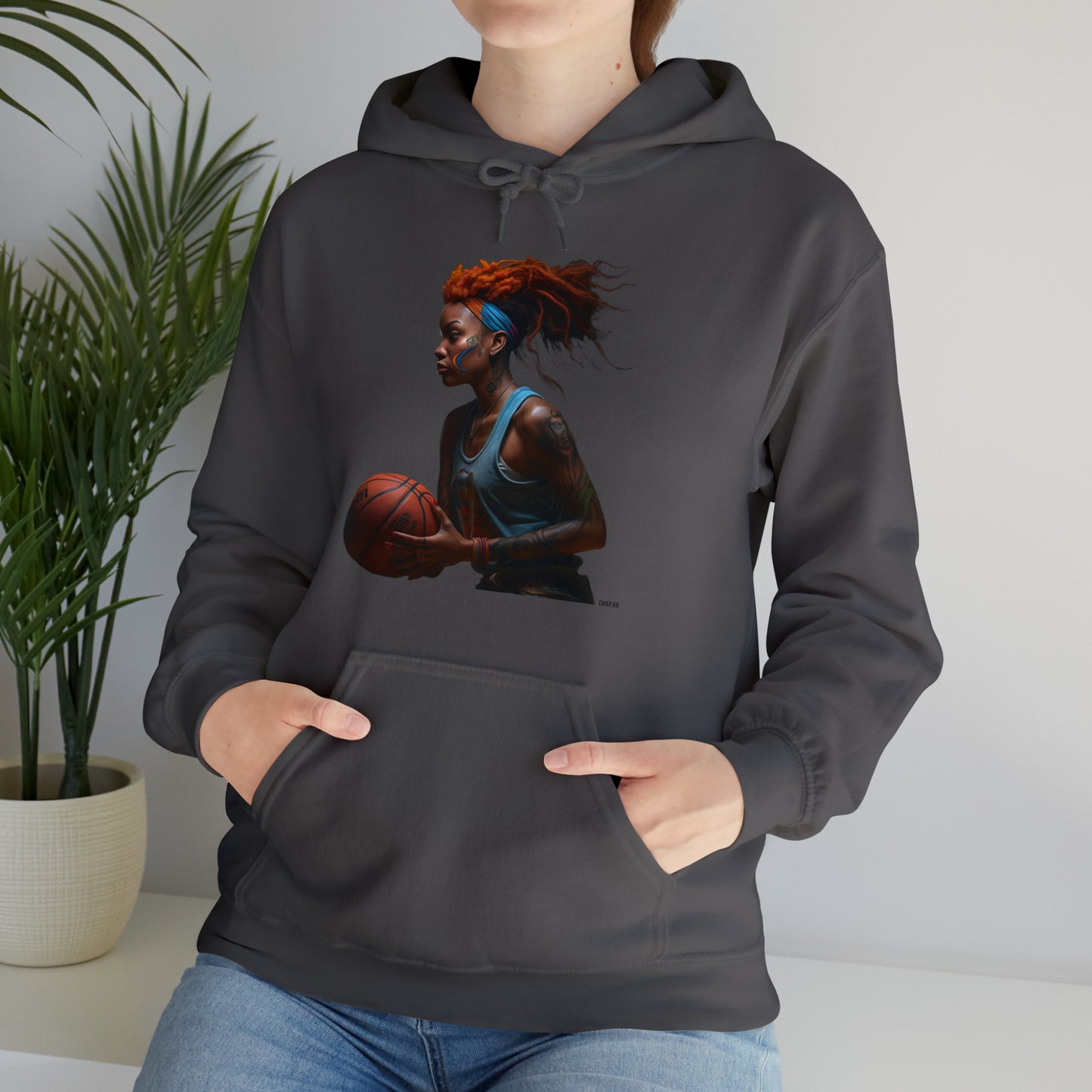 Basketball Flair, Unisex Heavy Blend Hooded Sweatshirt