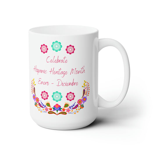 Celebrate Hispanic Heritage Month I, Ceramic Mug 15oz