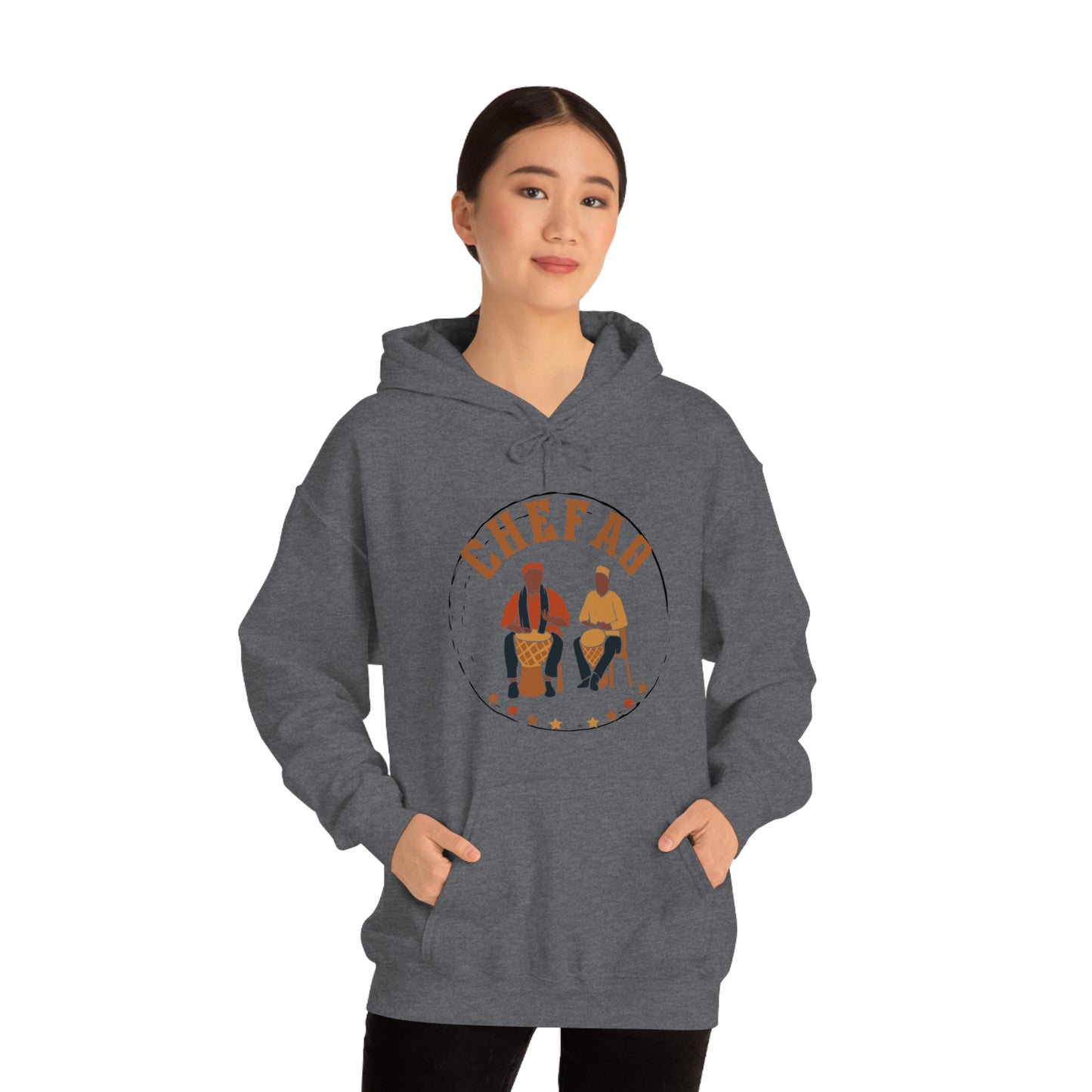 Chefao Drums I, Unisex Heavy Blend Hooded Sweatshirt