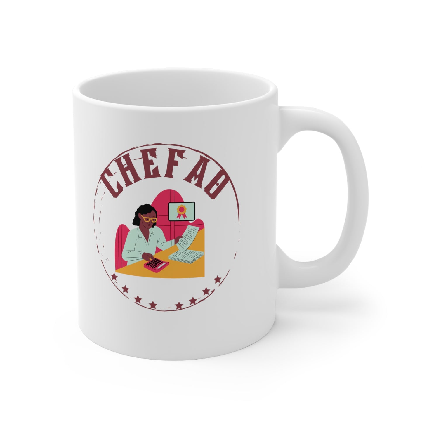 Chefao Accounting I, White Coffee Mug, 11oz