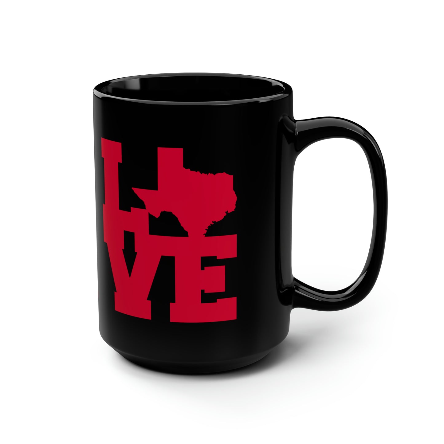Chefao Love Texas I, Black Mug, 15oz