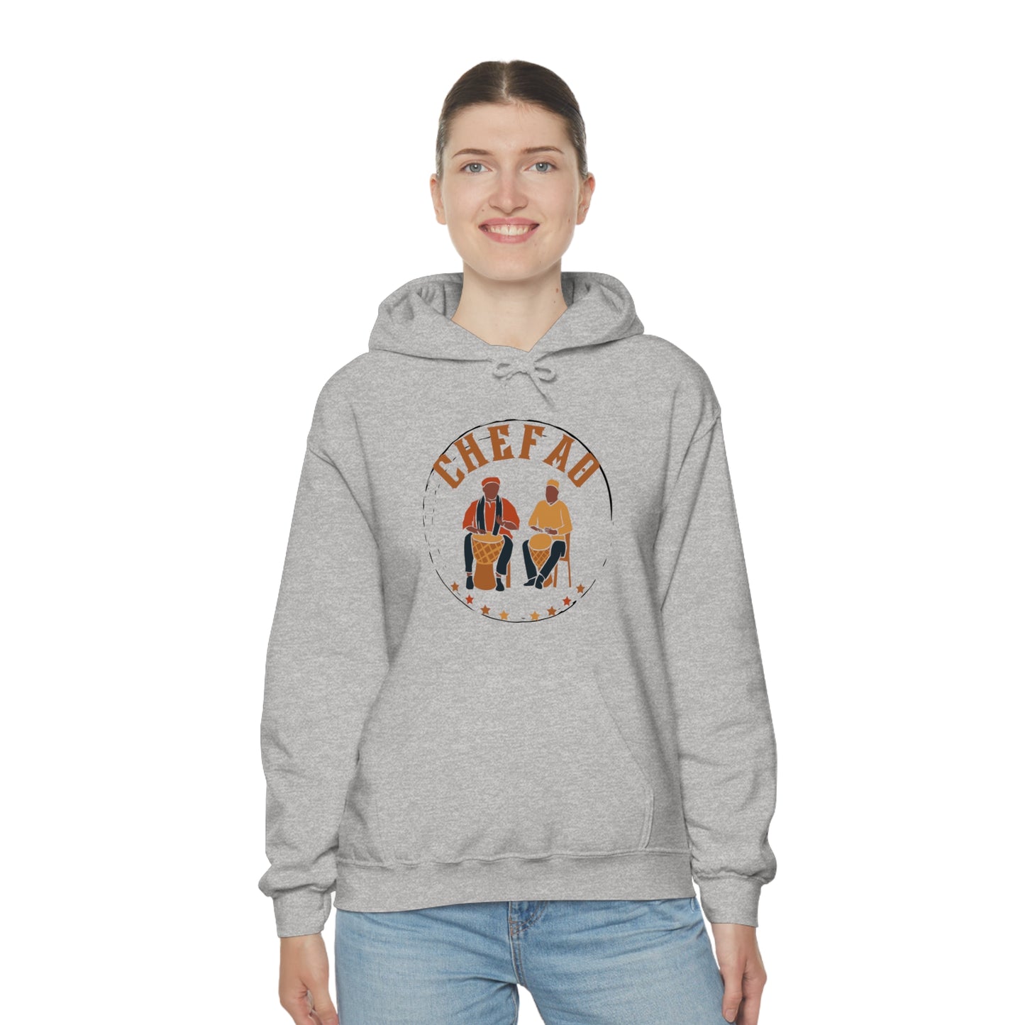 Chefao Drums I, Unisex Heavy Blend Hooded Sweatshirt