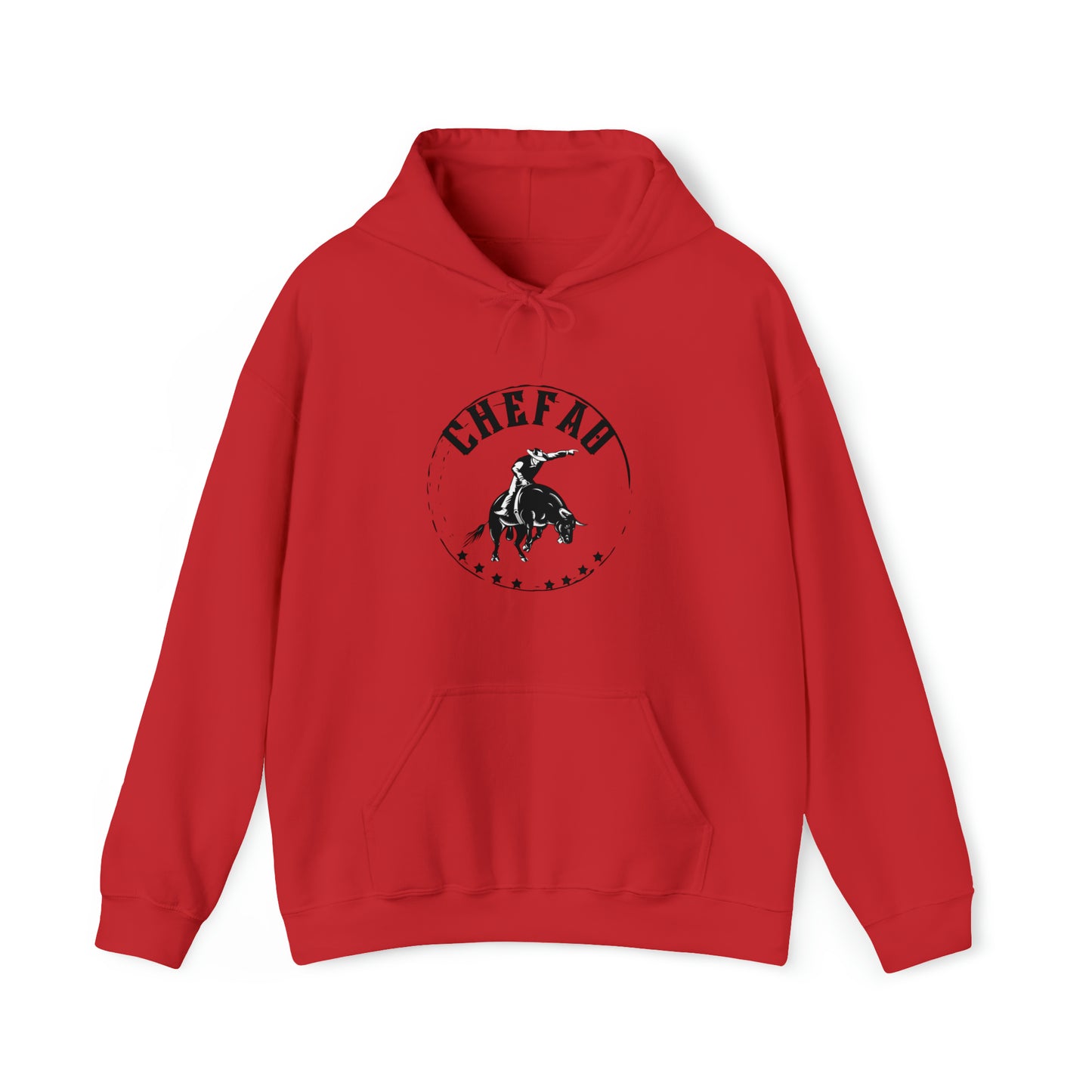 Chefao Bull Riding II, Unisex Heavy Blend Hooded Sweatshirt