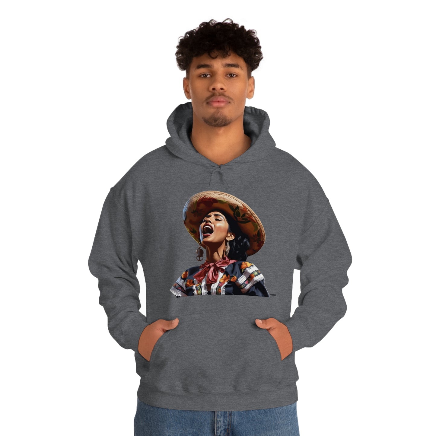 Mariachi Woman, Unisex Heavy Blend Hooded Sweatshirt