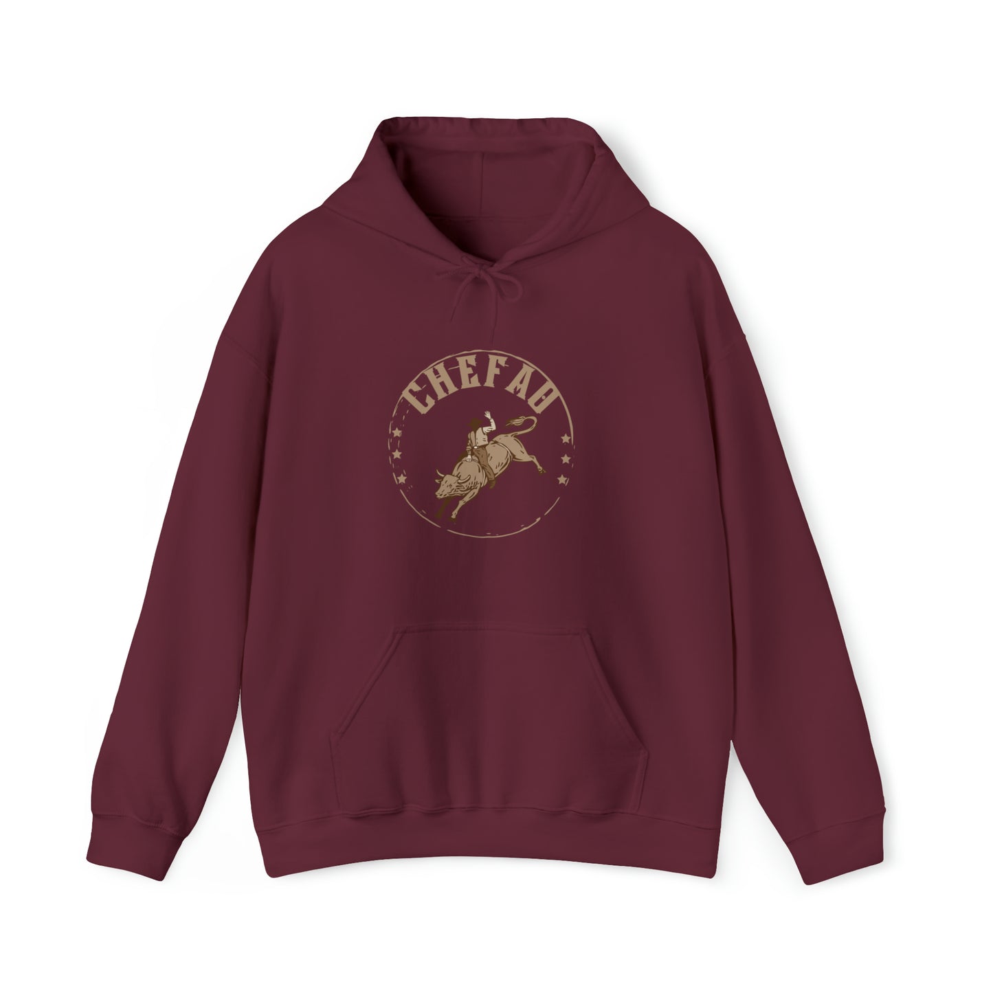 Chefao Bull Riding I, Unisex Heavy Blend Hooded Sweatshirt