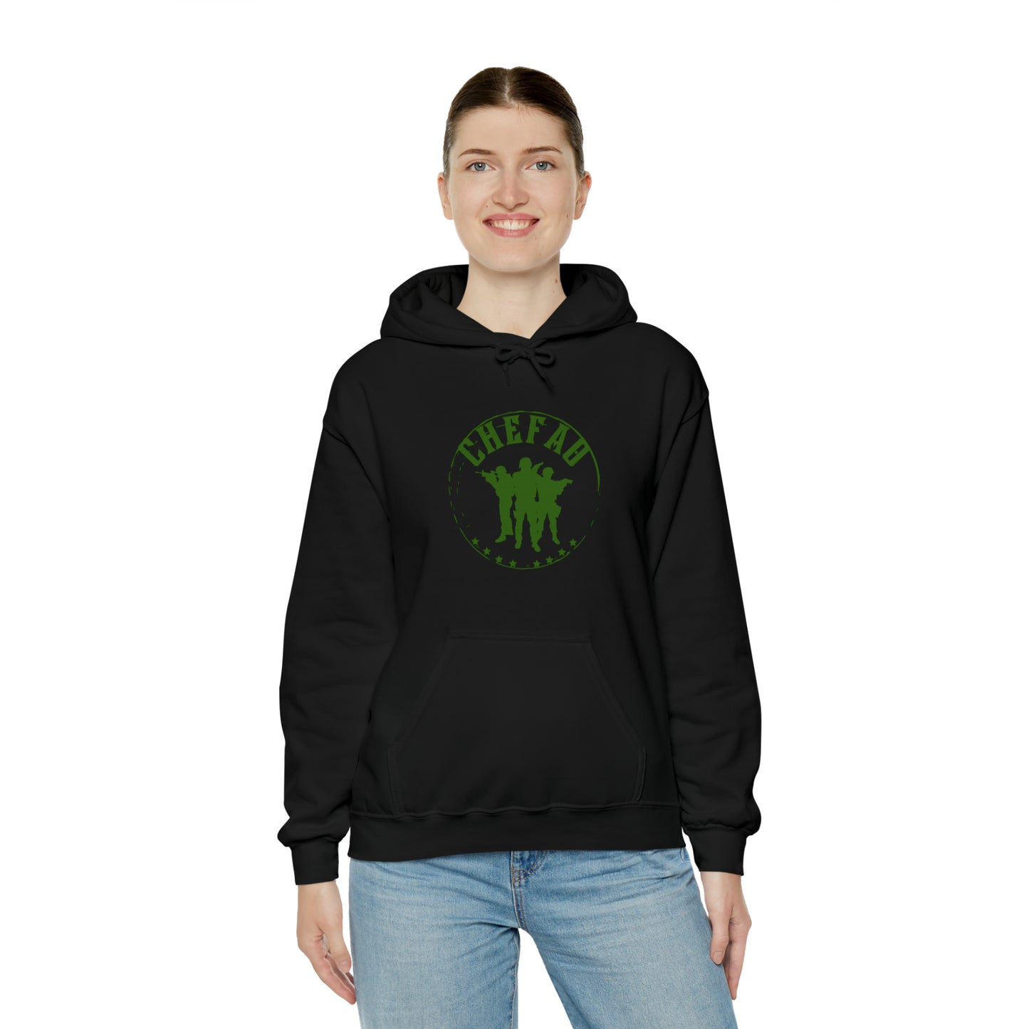 Chefao Military I, Unisex Heavy Blend Hooded Sweatshirt