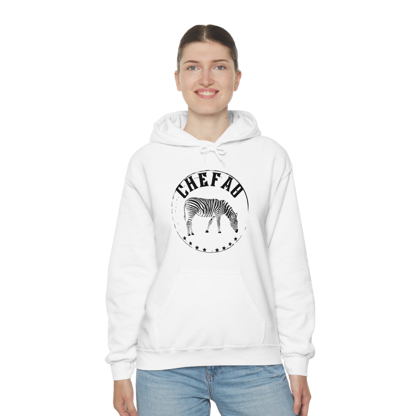 Chefao Zebra I, Unisex Heavy Blend Hooded Sweatshirt