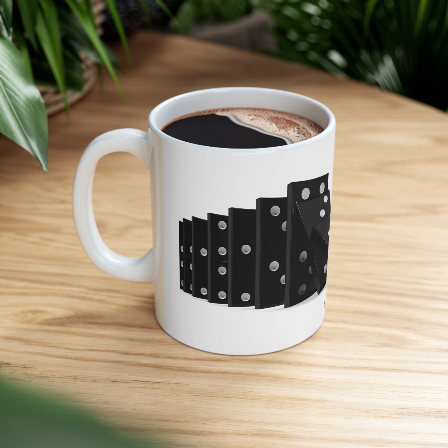 Dominoes I, White Coffee Mug, 11oz