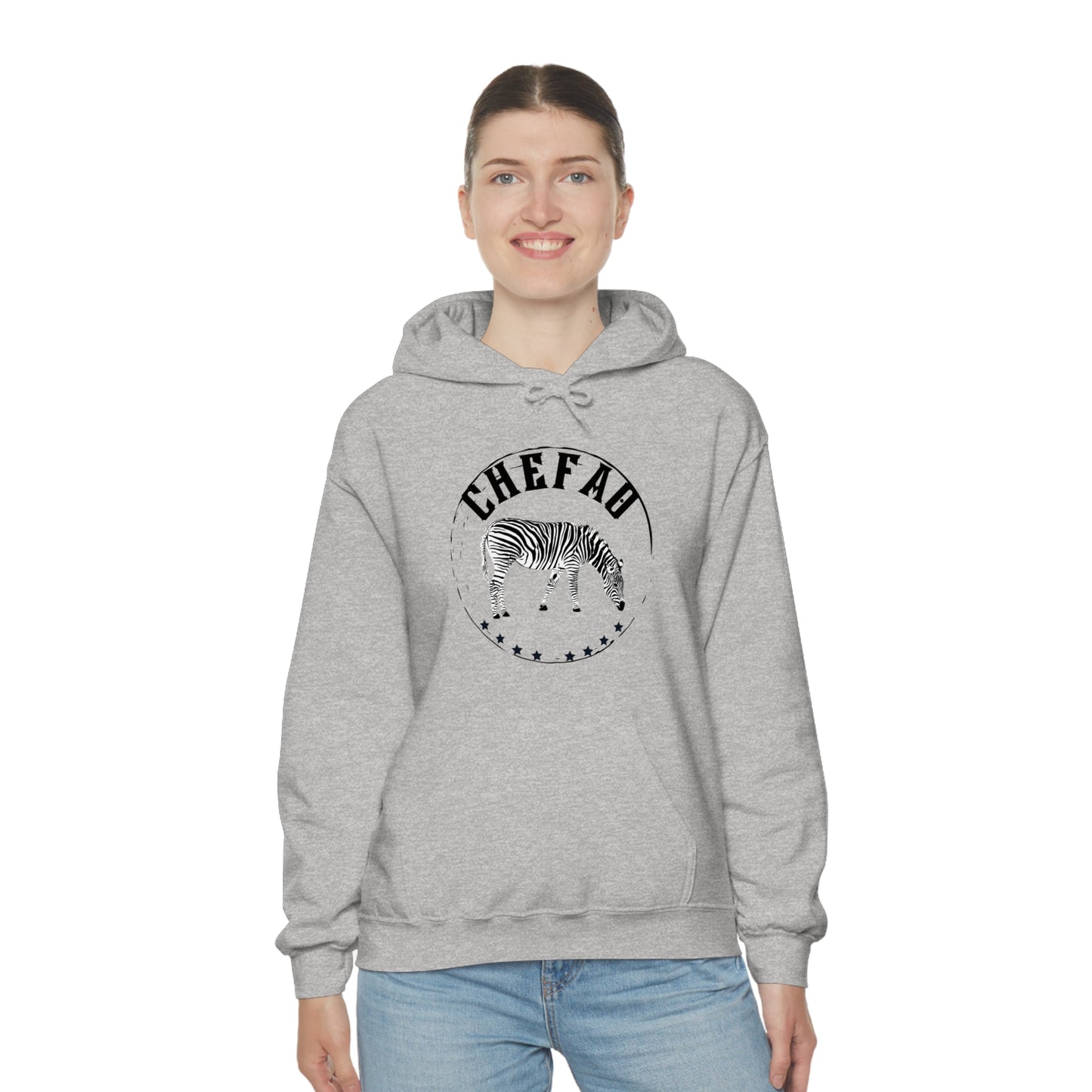 Chefao Zebra I, Unisex Heavy Blend Hooded Sweatshirt