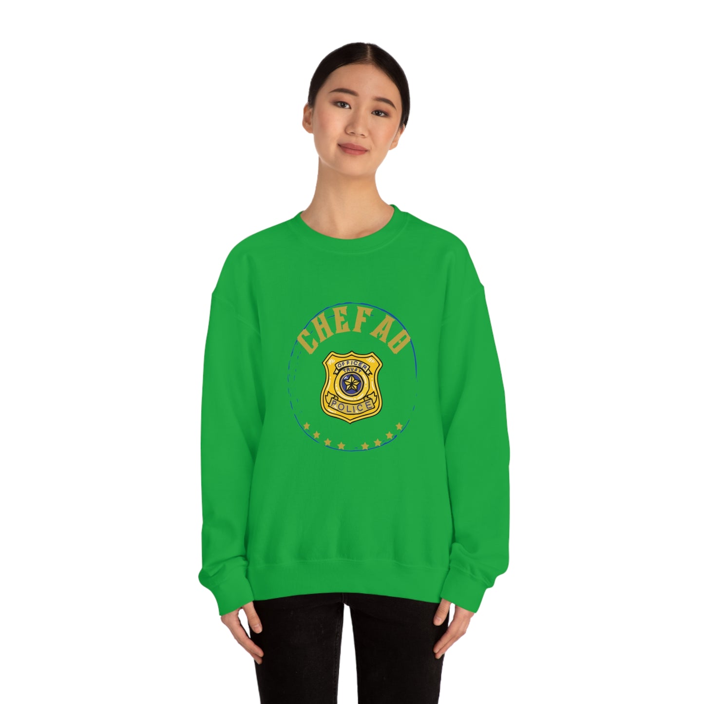 Chefao Police I, Unisex Heavy Blend Crewneck Sweatshirt