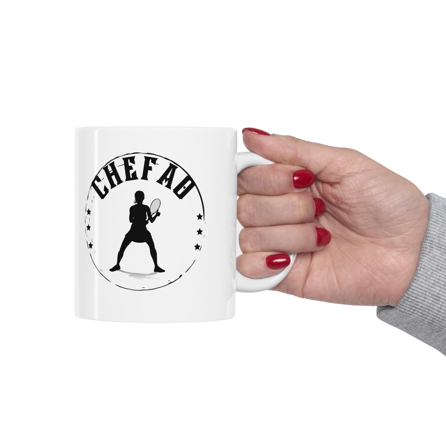 Chefao Tennis IV, White Coffee Mug, 11oz