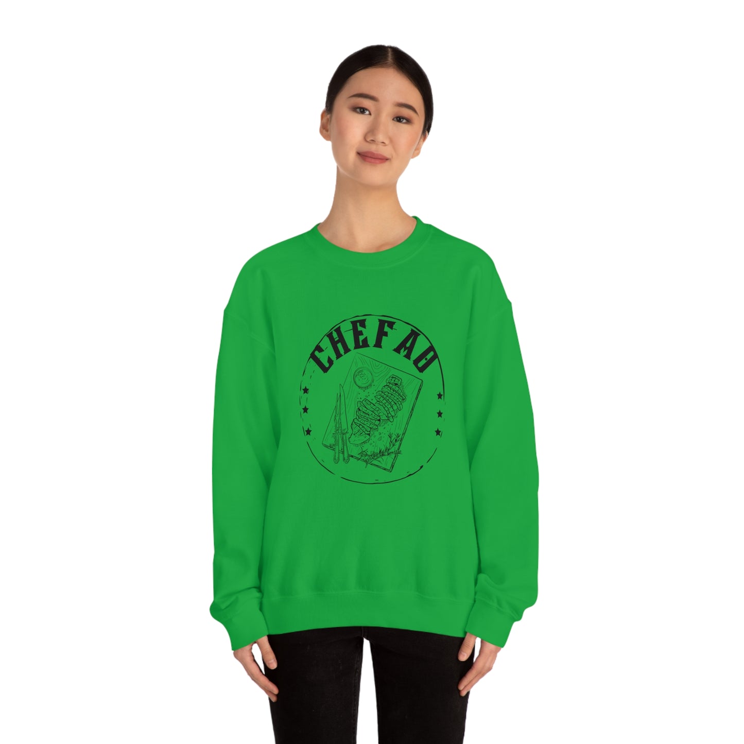 Chefao Barbque, Unisex Heavy Blend Crewneck Sweatshirt