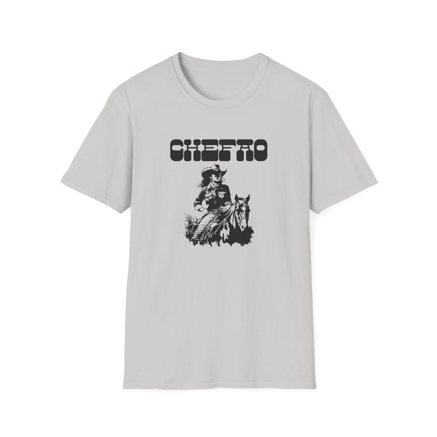 Chefao Cowgirl V, Unisex Softstyle T-Shirt