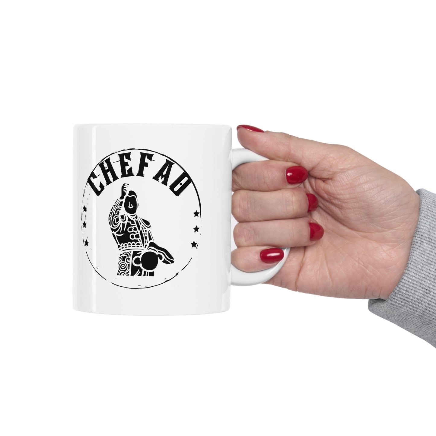 Chefao Bullfighter II, White Coffee Mug, 11oz