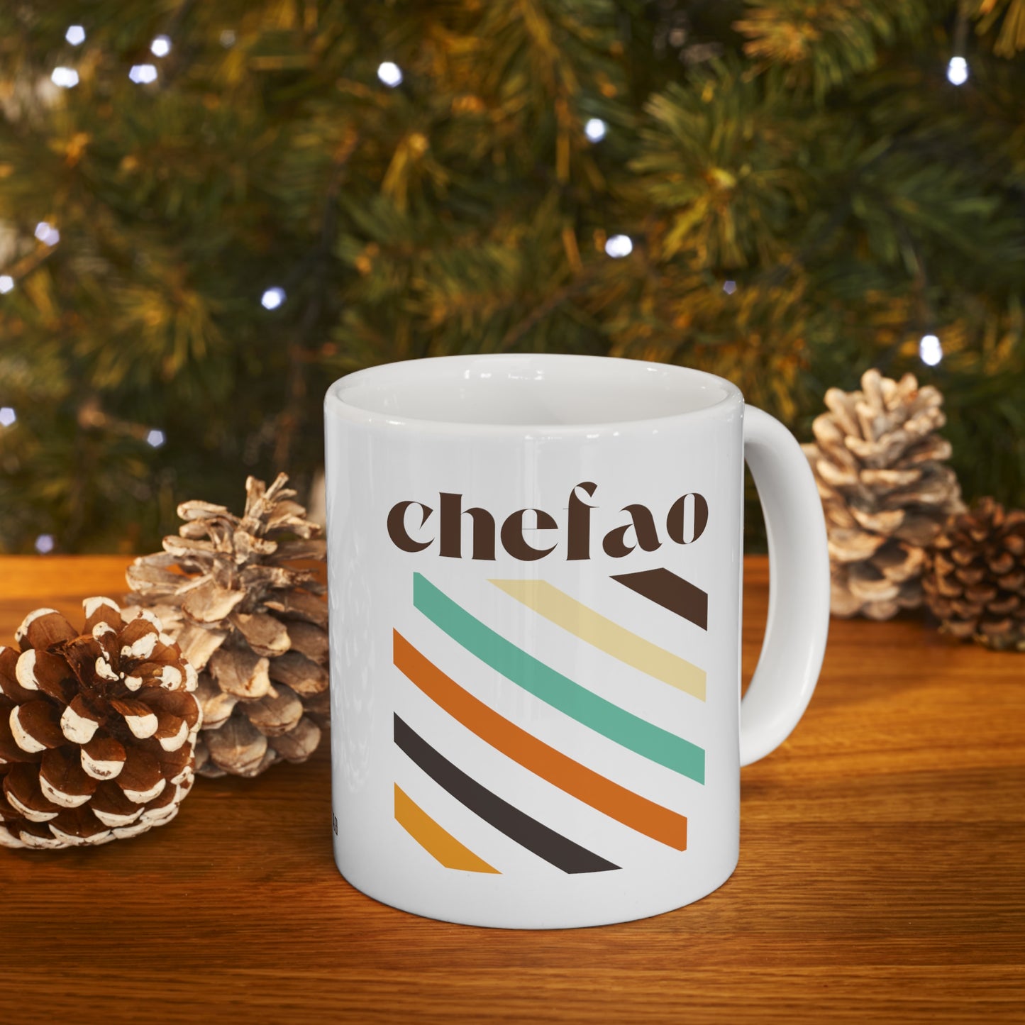 Chefao Retro III, White Coffee Mug, 11oz