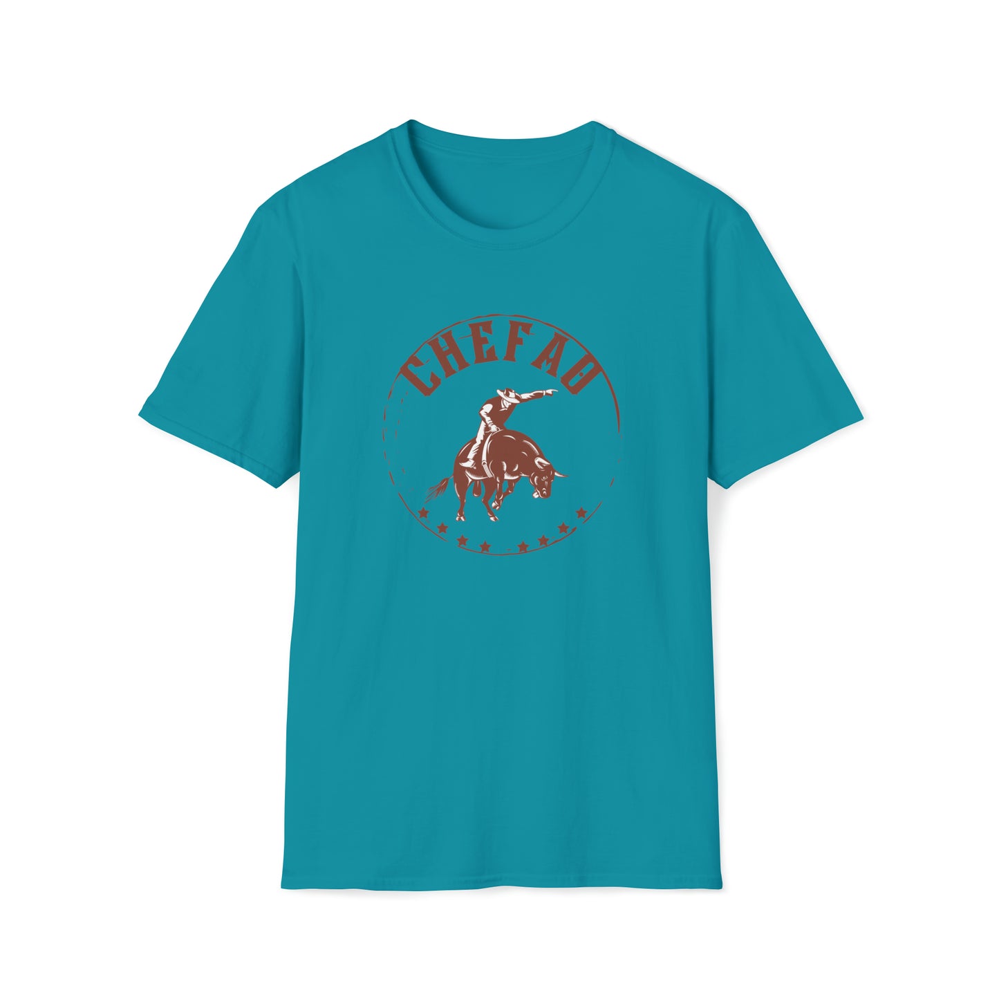 Chefao Bull Riding II, Unisex Softstyle T-Shirt